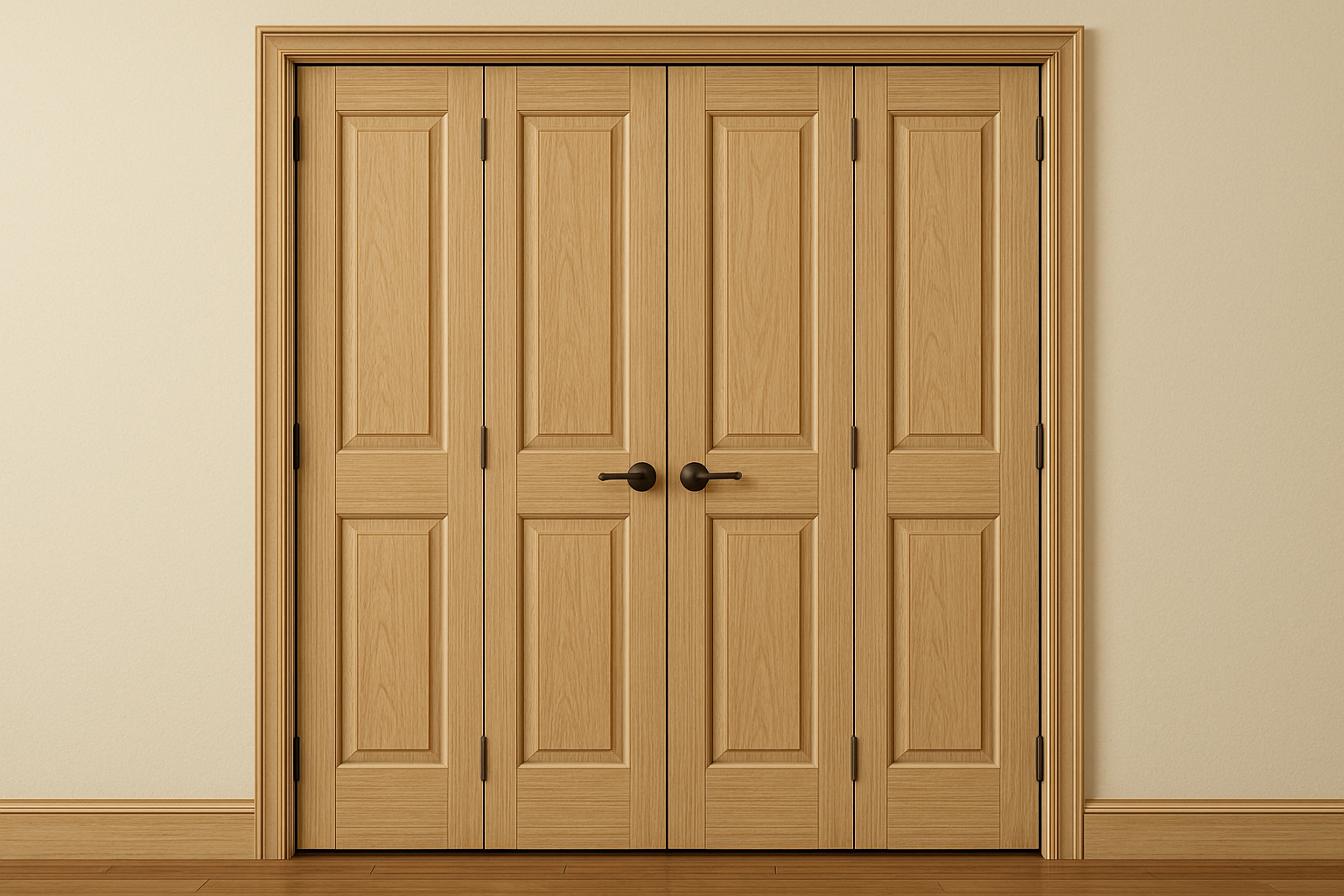 Wooden folding door