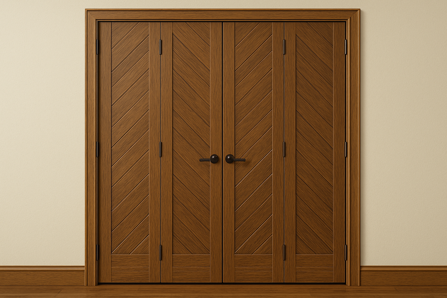 Wooden folding door