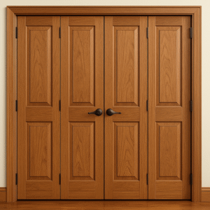 Wooden folding door
