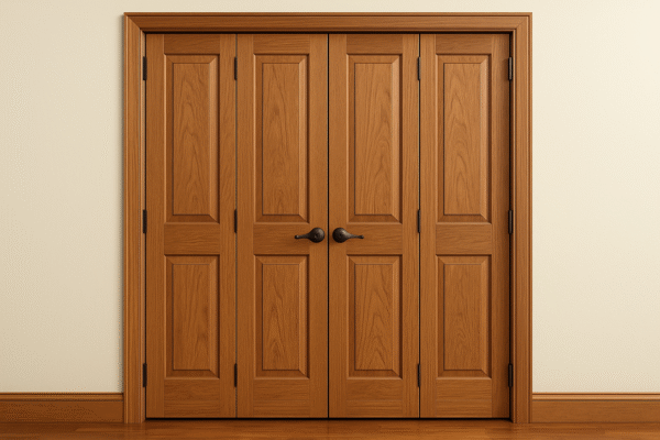 Wooden folding door